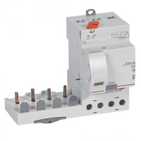 Дифференциальный блок DX3 - тип A - 300 мА - 4П - 400 В~ - 63 А - 3 модуля Legrand