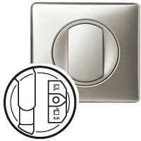 Накладка розетки RJ45 STP для оптимизированной сети с этикеткой Legrand Celiane Титан