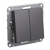 SE AtlasDesign Переключатель 2-клавишный Базальт сх.6/2 10АХ механизм