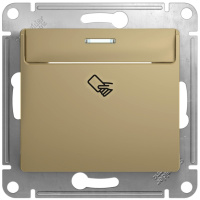 Выключатель карточный 10A (схема 6) Systeme Electric Glossa Титан