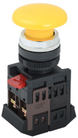 Кнопка AEА-22 "Грибок" желтый d22мм 1з+1P IEK