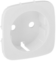 Накладка розетки с заземлением с защитными шторками спец.винт.зажим Legrand Valena Allure Белый