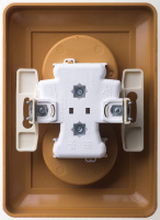 Розетка 2-ая б/з в сборе с рамкой Wessen 59 Бук