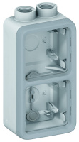 Коробка монтажная 2-местная для накладного монтажа вертикальная ISO20 IP55 Legrand Plexo Серый