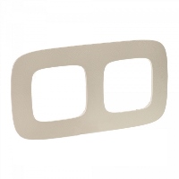 Рамка 2-постовая Legrand Valena Allure Тиснение бежевое