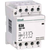 Контактор модульный 40A 3НО+1НЗ DEKraft МК103-040A-230B-31
