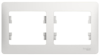 Рамка 2-постовая горизонтальная Systeme Electric Glossa Белый