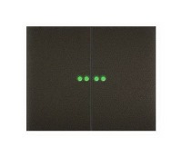 Клавиша 2-ая c линзами точечной подсветки/индикации Legrand Galea Life Темная Бронза