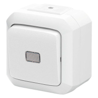 Переключатель одноклавишный IP54 с прозрачной линзой  ABB Variant+ Белый