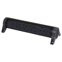 Удлинитель с заземлением 4 розетки без кабеля, с кнопкой включения и поворотным основанием Legrand Черный