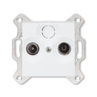 Розетка TV-R проходная 7дБ белый ABB Levit