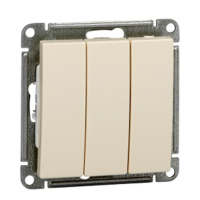 W59 3-клавишный Выключатель, 10АХ, механизм, слоновая кость Schneider Electric