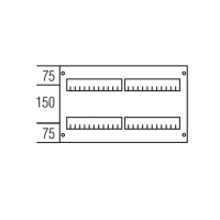 Пластрон с прорезями DIN150мм 300х500мм, 2ряда ABB