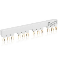 Трехфазная шинная разводка на 65A на 4 аппарата с 1 доп. бок. конт. ABB