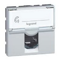 Розетка RJ45 кат. 6 UTP 2 модуля белый Legrand Mosaic