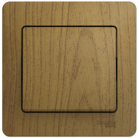 Выключатель 1-клавишный 10A (схема 1) в сборе с рамкой Systeme Electric Glossa Дуб
