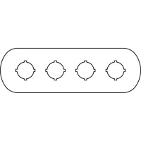 Шильдик MA6-1004 (4 места) для пластикового кнопочного поста ABB
