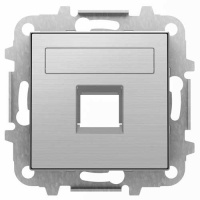 Накладка розетки информационной 1-ой ABB NIE Sky Нержавеющая сталь 8518.1 AI