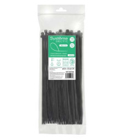 Systeme Electric Стяжка кабельная нейлоновая 300х7.6 Чёрная (100шт) в пакете с замком ЗИП-ЛОК
