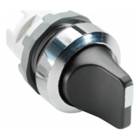 Переключатель M3SS2-20B (короткая ручка) черный 3-х позиционный без подсветки с возвратом в среднее положение ABB