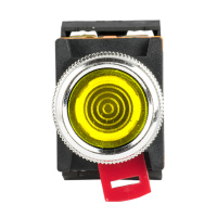 Кнопка с подсветкой желтая NO+NC 230В EKF PROxima ABLFS-22