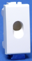 Заглушка 1 мод с отверстием д=9мм для вывода кабеля Bticino Living Light Белый