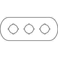Шильдик MA6-1003 (3 места) для пластикового кнопочного поста ABB