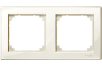 Рамка 2-постовая Merten M-Smart Бежевый глянец