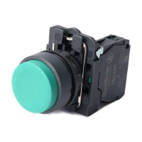 Systeme Electric Кнопка SB5 в сборе модульная 22мм выступающая зеленая с возвратом пластик 1НО