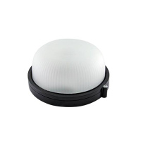Светильник накладной, круг 190х178х85мм, 60W, Е27, IP54 / черный TDM НПБ