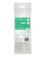Systeme Electric Стяжка кабельная нейлоновая 150х3.6 Белая (100шт) в пакете с замком ЗИП-ЛОК