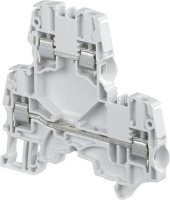 Клемма ZS4-D2 винтовая 4мм.кв., двухуровневая, Серая ABB