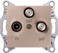 Розетка TV/R-SAT проходная 4dB Schneider Electric Sedna Титан