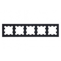 SE AtlasDesign Рамка 5-постовая матовое органическое стекло Черный Nature