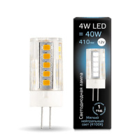 Лампа светодиодная капсульная G4 12В 4Вт 4100К керамика Gauss Лампа светодиодная капсульная G4 12В 4Вт 4100К керамика Gauss
