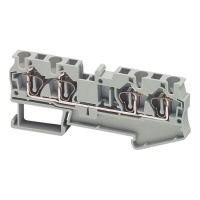 Клеммник пружинный проходной 4мм2 4 точки подключения синий Schneider Electric