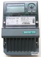 Счетчик 3Ф 4Т min 10A/max 100A 3x230/400V класс 1/2 RS-485 Меркурий 230ART-02RN