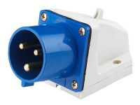 Вилка стационарная 513 2Р+РЕ 16А 220В IP44 ВС-102 DEKraft