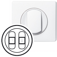 Накладка розетки акустической двойной Legrand Celiane Белый