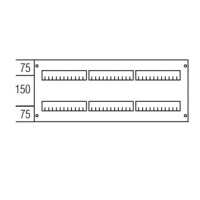 Пластрон с прорезями DIN150мм 300x750мм, 2ряда ABB