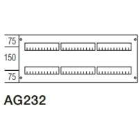 Пластрон глухой DIN150мм 300x750мм, 2ряда ABB