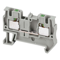 Клем втыч.проходной, 2тчк, 4мм,серый Schneider Electric