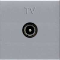 Розетка TV простая 2 мод ABB NIE Zenit Серебряный N2250.7 PL