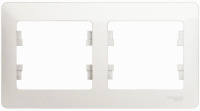 Рамка 2-постовая горизонтальная Systeme Electric Glossa Перламутр