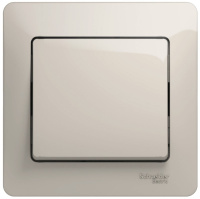 Выключатель 1-клавишный (схема 1) 10AX в сборе Systeme Electric Glossa Молочный