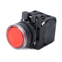 Systeme Electric Кнопка SB5 с подсвет в сборе модуль 22мм красная пластик 230-240ВAC 1НО+1НЗ