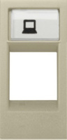 Накладка розетки телефонной/информационной 1-ой 1мод ABB NIE Zenit Шампань N2118.1 CV