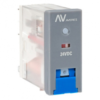 Реле промежуточное с кнопкой и мех. индикацией RPAt 22/2 8A 24В DC EKF AVERES