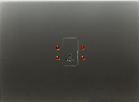 Накладка выключателя карточного с линзой подсветки и маркировкой ABB NIE Olas Перламутровый металлик
