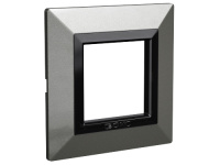 Рамка из металла, "Avanti", темно-серый, 2 модуля DKC